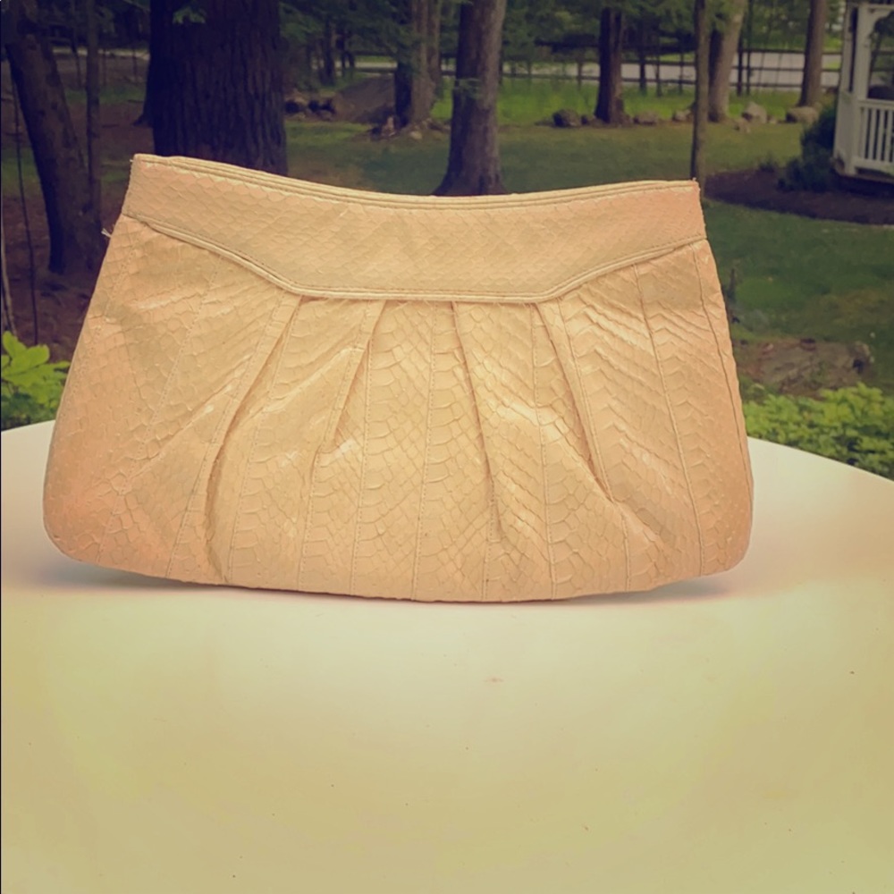 Vintage 1970's snakeskin clutch